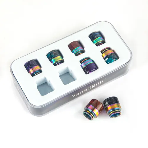 Premium 510 Snake Stainless Rainbow Drip Tips 8pcs