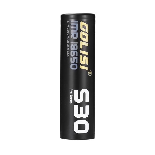 GOLISI S30 IMR 18650 Battery 3000mAh 35A 3.7V CDC Black 2pcs/Pack (Order Separately)