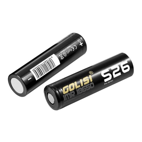 GOLISI S26 18650 Rechargeable Battery 3.7V 2600mAh 2pcs (Order Separately)