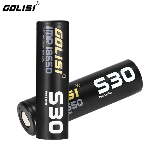 GOLISI S30 IMR 18650 Battery 3000mAh 35A 3.7V CDC Black 2pcs/Pack (Order Separately)