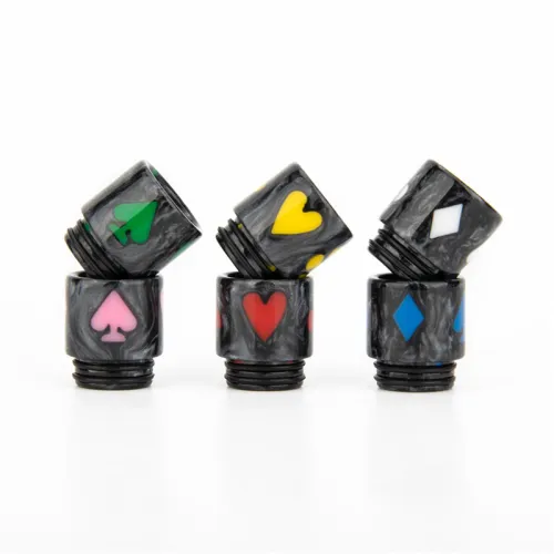 Premium 810 Poker Pattern Resin Drip Tip