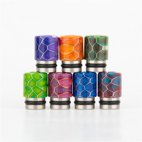 Premium Single Ring 510 Resin Snake Skin Drip Tip