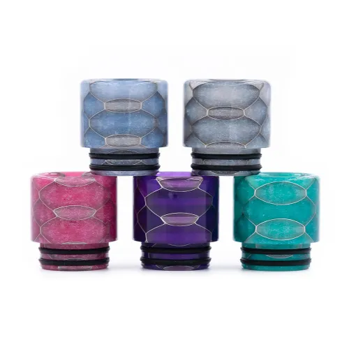 Premium 810 Resin Snake Skin Illuminous Drip Tips