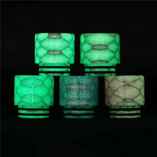 Premium 810 Resin Snake Skin Illuminous Drip Tips
