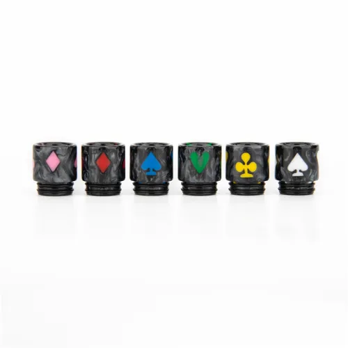 Premium 810 Poker Pattern Resin Drip Tip