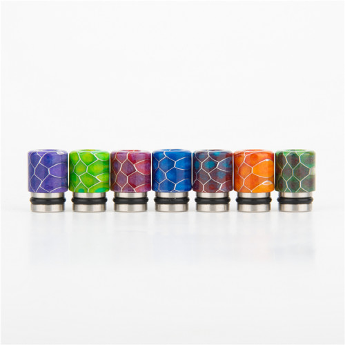 Premium Single Ring 510 Resin Snake Skin Drip Tip