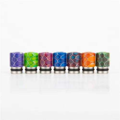 Premium Single Ring 510 Resin Snake Skin Drip Tip