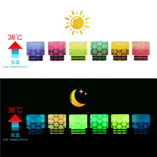 810 Luminous Color changing Snake Skin Drip Tips