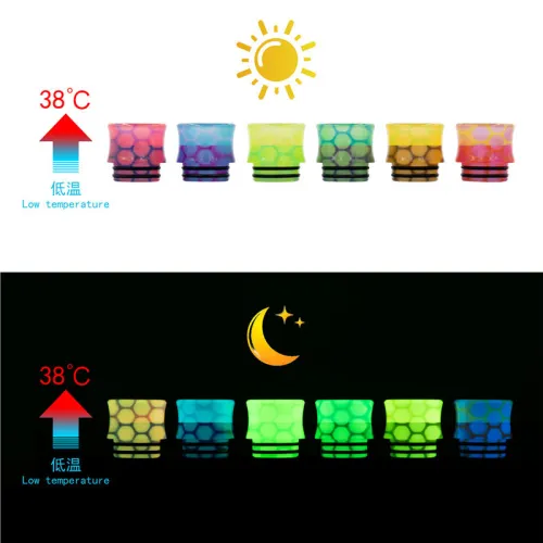 810 Luminous Color changing Snake Skin Drip Tips