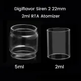 Digiflavor Siren 2 22mm 2ml RTA Atomizer Glass Tube 2ml/5ml