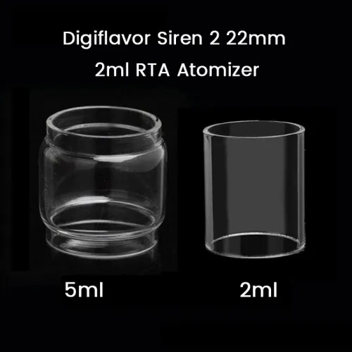 Digiflavor Siren 2 22mm 2ml RTA Atomizer Glass Tube 2ml/5ml