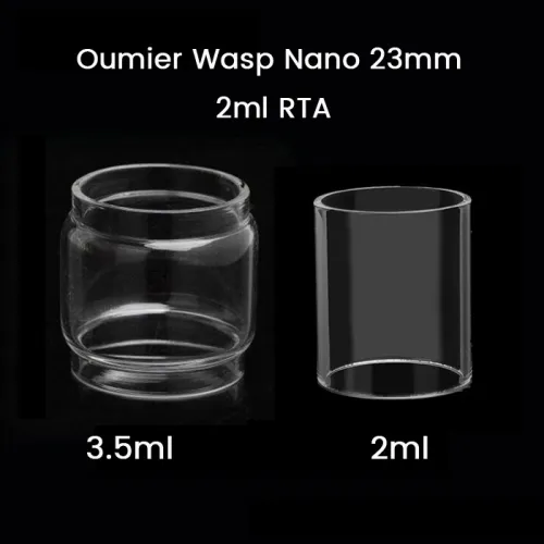 Oumier Wasp Nano 23mm 2ml RTA Glass Tube 2ml/3.5ml