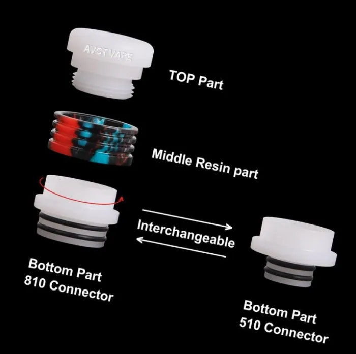 AVCT 2 in 1 Resin 810 / 510 Convertible Drip Tips