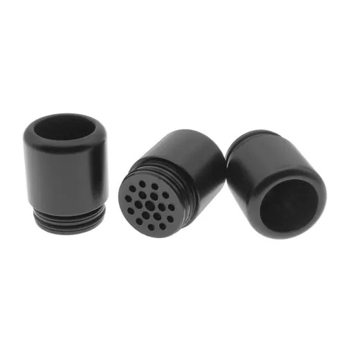 POM 810 Black Anti Spit Drip Tips With 16 Holes