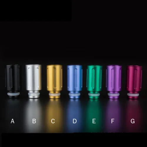Aluminum 510 Single Ring Drip Tips  - YXE002
