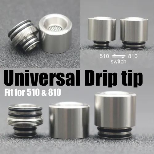 Stainless 810 and 510 Anti-Spill exchangable drip tips