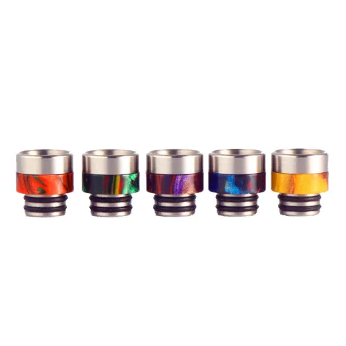 Stainless Steel + Resin 510 wide bore Drip Tip
