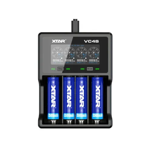 XTAR VC4S 4 BAY LCD USB BATTERY CHARGER