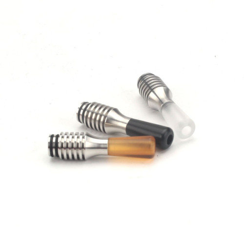 Stainless 510 Long Pipe MTL Drip Tip with Heat Sink