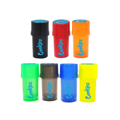 3 Laryer Cookies Herb Grinder with Storage Jar 40MM