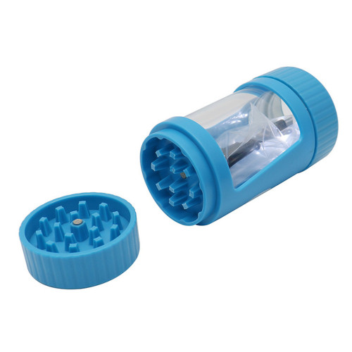 2 in 1 Dry Herb Grinder and Storage Jar with Led Light