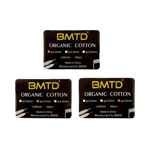 BMTD 60mm organic shoelace cotton 20pcs