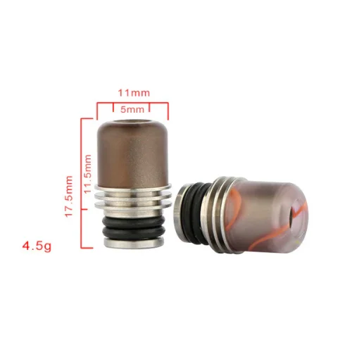 Acrylic & Stainless Steel Heatsink Style Drip Tips (AS305)