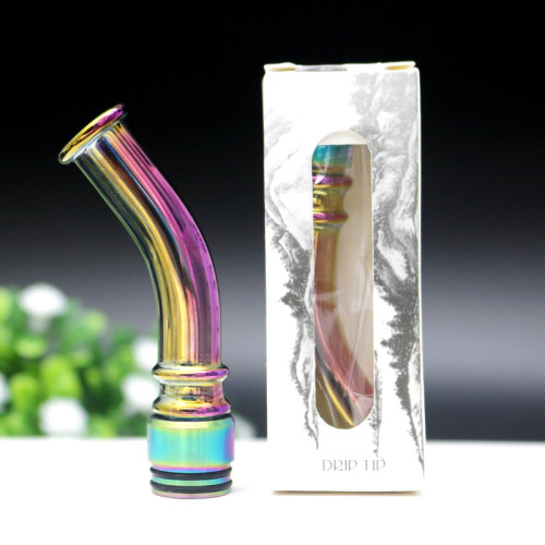 810 Rainbow Curving Glass Drip Tip - AS356