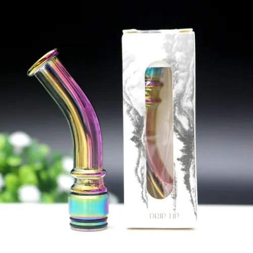 810 Rainbow Curving Glass Drip Tip - AS356