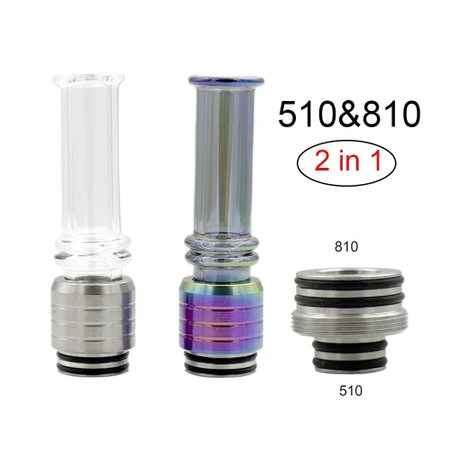 810&510 2 in 1 Glass Drip Tip - AS357