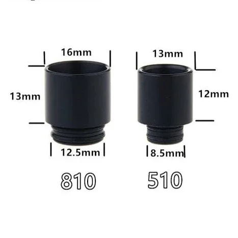 810 and 510 POM Black Drip Tip - AS373