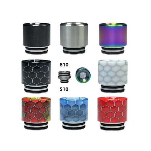 810&510 2 in 1 Stainless Drip Tip with Mesh - AS372