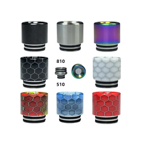 810&510 2 in 1 Stainless Drip Tip with Mesh - AS372
