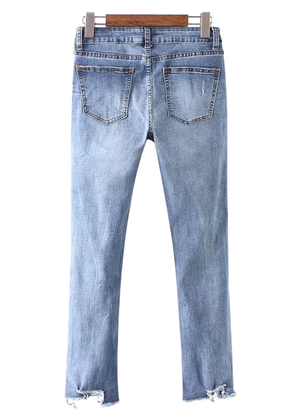 frayed edge jeans