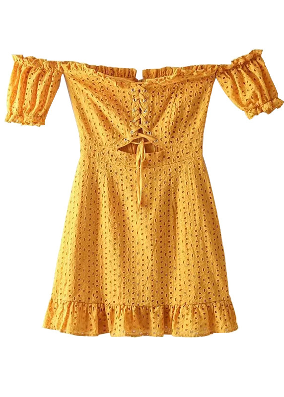Off Shoulder Short Dress Dishee