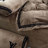 ルイヴィトン 寝具 LOUIS VUITTON 2021秋冬新作 洋式 布団カバー ベッドシート 枕カバー 4点セット lv201222p22-1