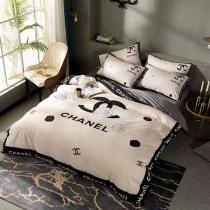 シャネル 寝具 CHANEL 2021新作 洋式 布団カバー ベッドシート 枕カバー 4点セット ch210220p15-1