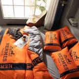 エルメス 寝具 HERMES 2021新作 洋式 布団カバー ベッドシート 枕カバー 4点セット he210220p15-1