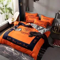 エルメス 寝具 HERMES 2021新作 洋式 布団カバー ベッドシート 枕カバー 4点セット he210220p15-3