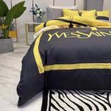  サンローラン 寝具 Saint Laurent 2021新作 洋式 布団カバー ベッドシート 枕カバー 4点セット ysl210302p15
