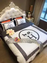 エルメス 寝具 HERMES 2021春夏新作 洋式 布団カバー ベッドシート 枕カバー 4点セット he210401p15-2