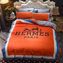 エルメス 寝具 HERMES 2021春夏新作 洋式 布団カバー ベッドシート 枕カバー 4点セット he210401p10-1