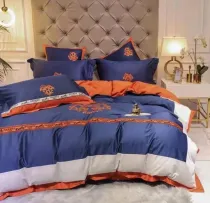 エルメス 寝具 HERMES 2021春夏新作 洋式 布団カバー ベッドシート 枕カバー 4点セット he210401p38-1