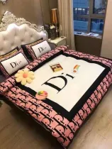 ディオール 寝具 DIOR 2021春夏新作 洋式 布団カバー ベッドシート 枕カバー 4点セット dr210401p15-1
