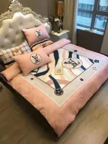 ルイヴィトン 寝具 LOUIS VUITTON 2021春夏新作 洋式 布団カバー ベッドシート 枕カバー 4点セット lv210401p15-2