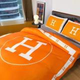 エルメス 寝具 HERMES 2021新作 洋式 布団カバー ベッドシート 枕カバー 4点セット he210819p17-1