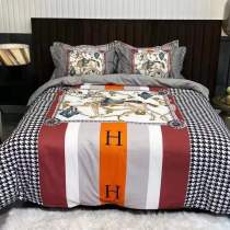 エルメス 寝具 HERMES 2021新作 洋式 布団カバー ベッドシート 枕カバー 4点セット he210911p11-4