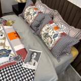 エルメス 寝具 HERMES 2021新作 洋式 布団カバー ベッドシート 枕カバー 4点セット he210911p11-4