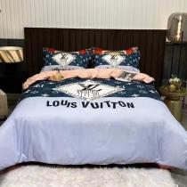 ルイヴィトン 寝具 LOUIS VUITTON 2021新作 洋式 布団カバー ベッドシート 枕カバー 4点セット lv210911p11-1
