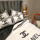 シャネル 寝具 CHANEL 2021新作 洋式 布団カバー ベッドシート 枕カバー 4点セット ch211029p14-3